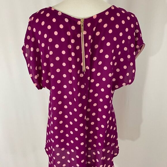 NWOT Metaphor Polka Dot Short Sleeve Top - Picture 3 of 5